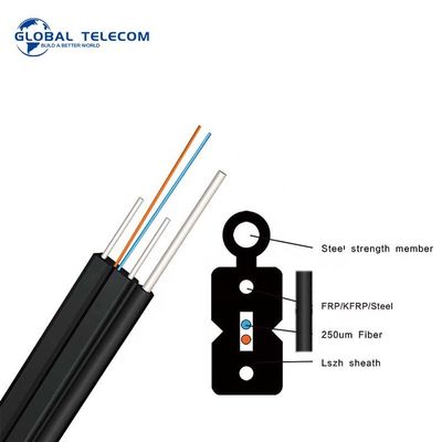 2-żyłowy kabel światłowodowy FTTH, zewnętrzny kabel upuszczający FTTH G657A1 G657a2 Światłowód G657A4